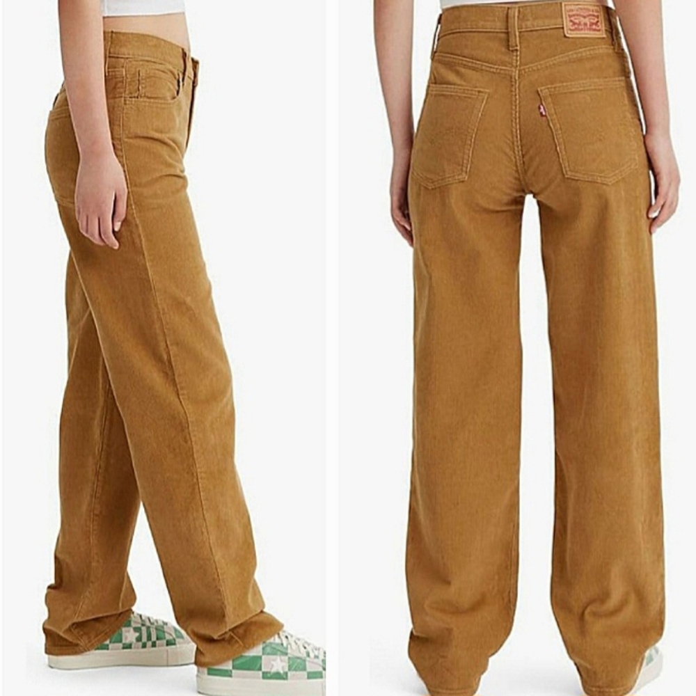 Levi's '94 Baggy Cotton Corduroy Jeans Pants Women's Sz 29 Caramel High Rise